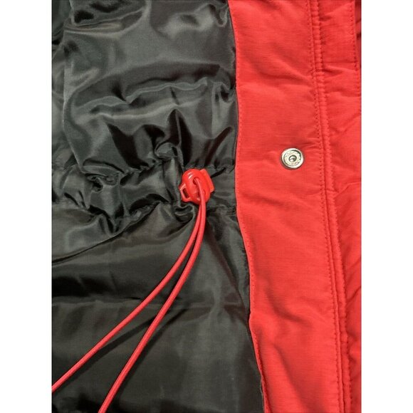 Adidas Neo Woman’s Down Parka Coat Red Small Warm Ski Jacket READ - Picture 11 of 14